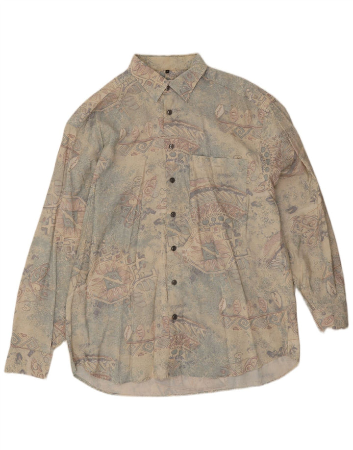 Club D'Amingo Mens Abstract Pattern Shirt Size 41/42 Large Multicoloured