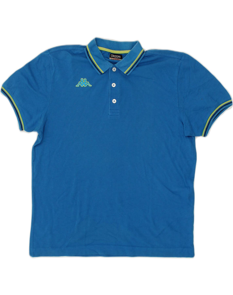 KAPPA Mens Polo Shirt Large Blue Cotton | Vintage Kappa | Thrift | Second-Hand Kappa | Used Clothing | Messina Hembry 