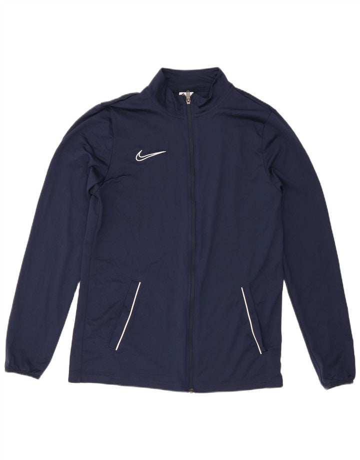 Nike Mens Dri Fit Tracksuit Top Jacket Large Navy Blue Polyester