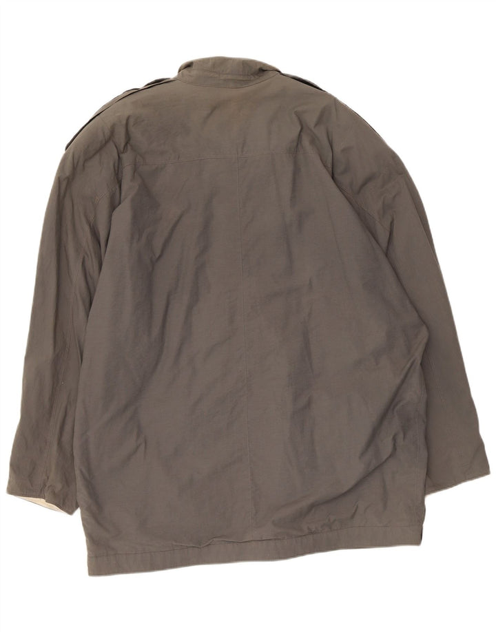 Compagnia Mens Military Jacket IT 50 Large Grey Cotton