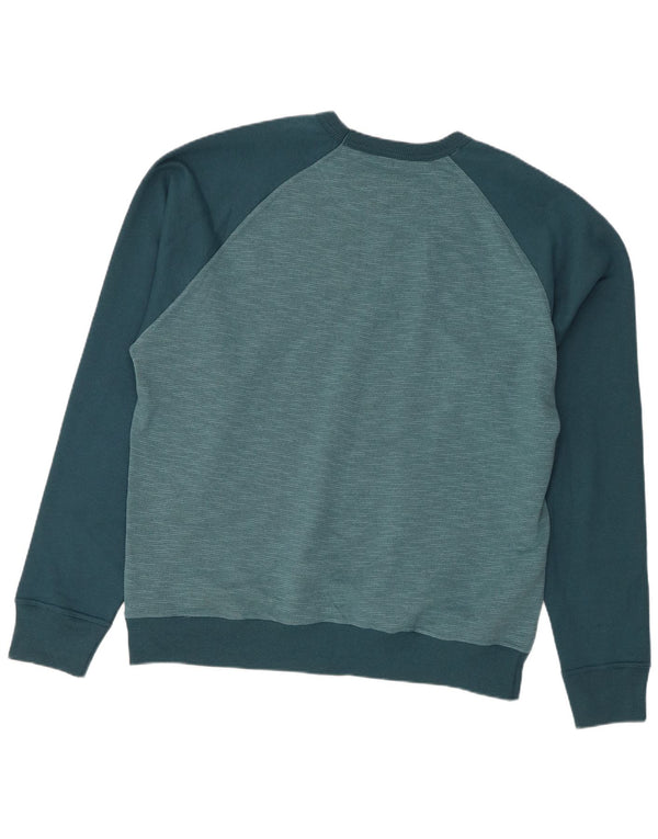 Champion Mens Sweatshirt Jumper XL Blue Colourblock Cotton