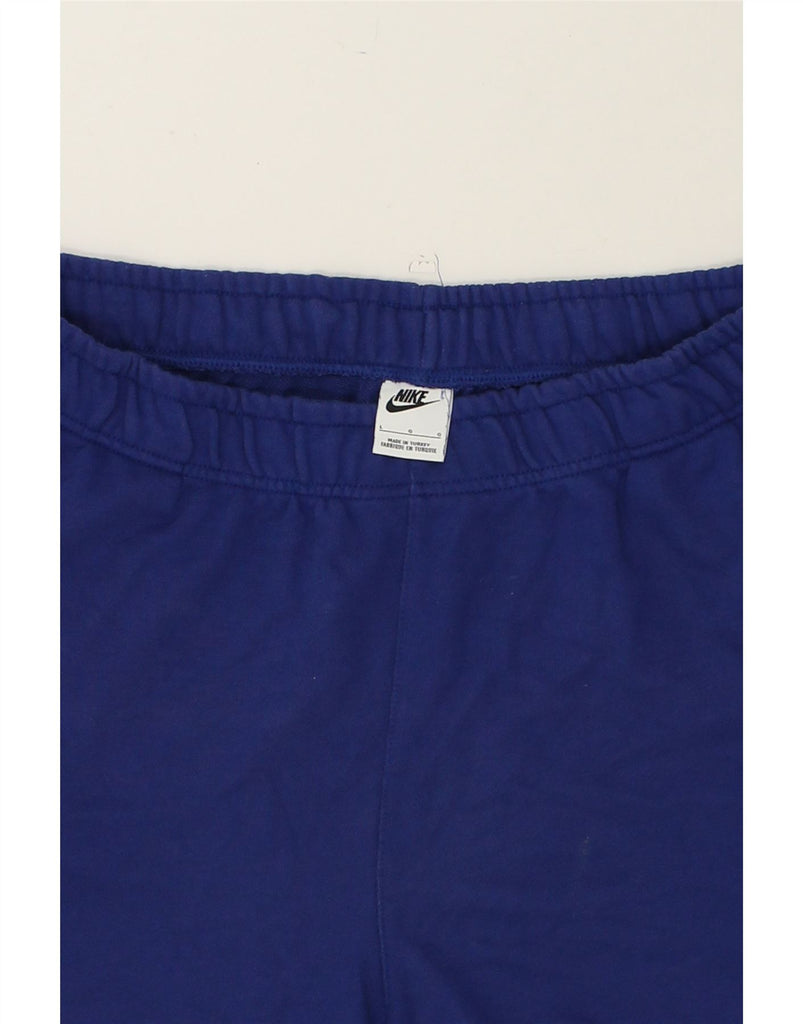 NIKE Mens Sport Shorts Large Blue Cotton | Vintage Nike | Thrift | Second-Hand Nike | Used Clothing | Messina Hembry 