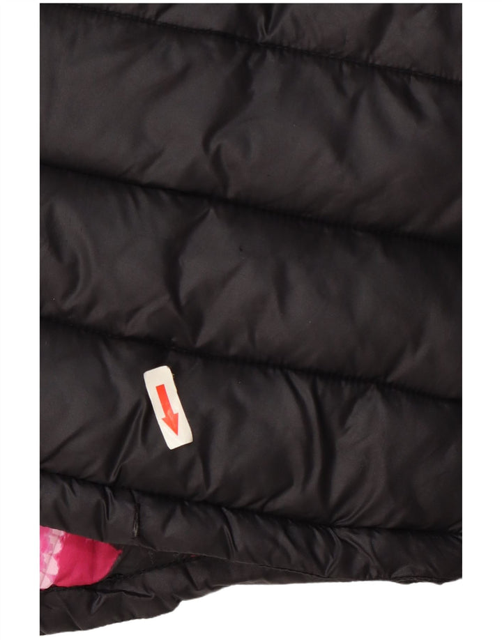 Superdry Womens Hooded Padded Coat UK 12 Medium Black Nylon