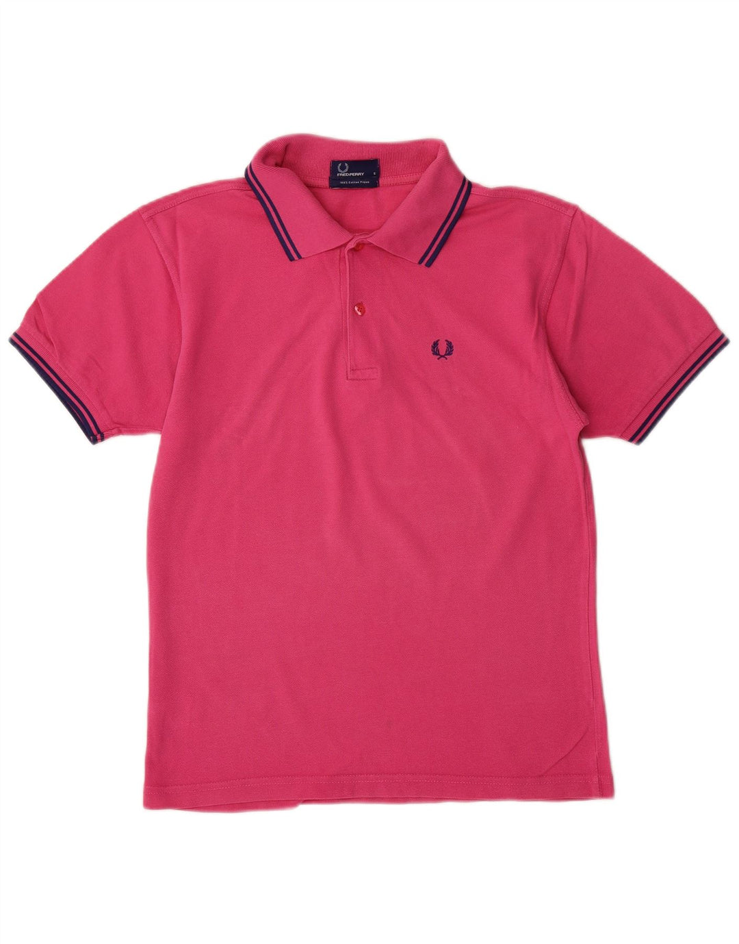 FRED PERRY Mens Polo Shirt Small Pink Cotton