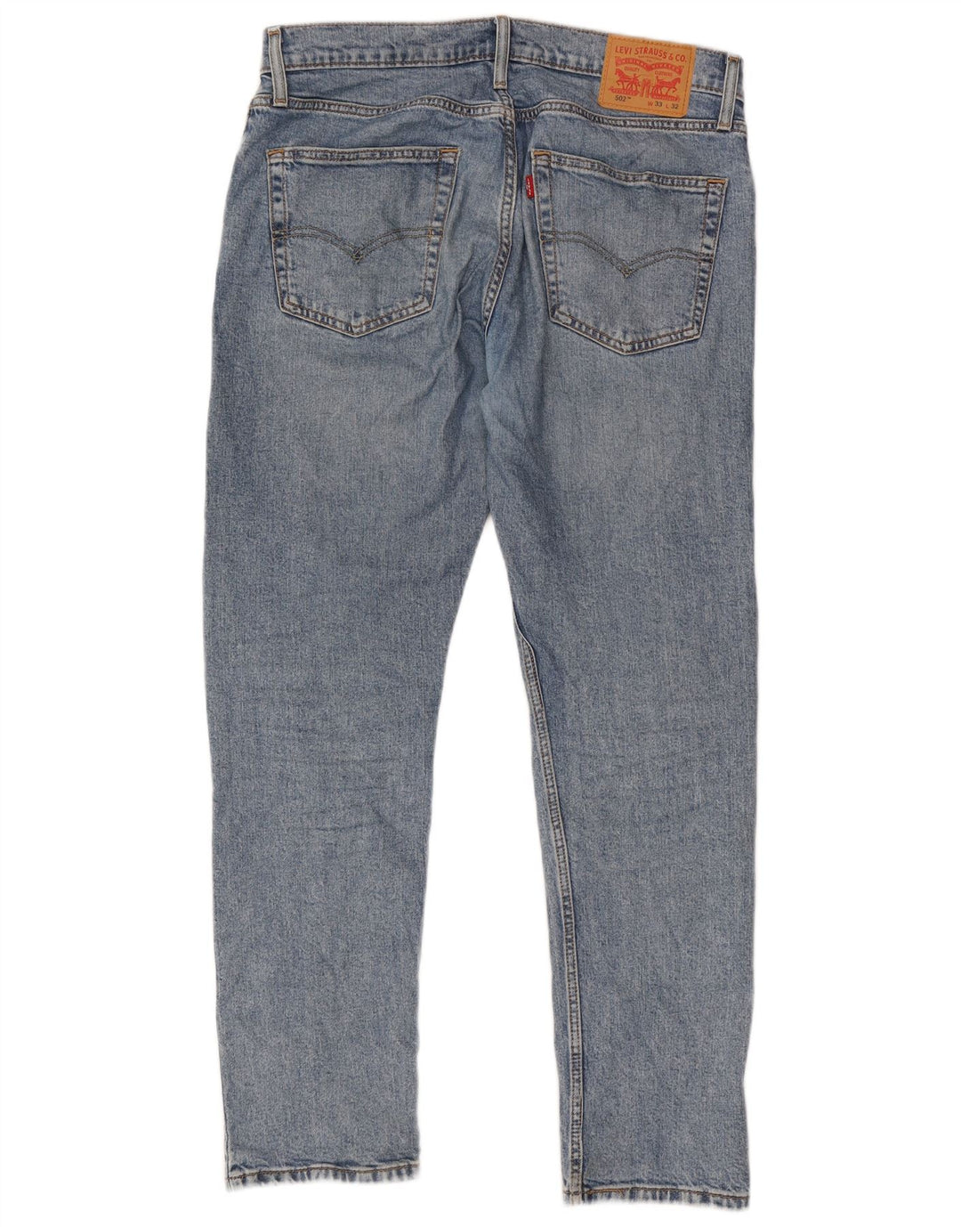 Levi's Mens 502 Tapered Jeans W33 L32 Blue Cotton