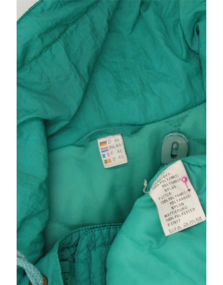 Vintage Womens Oversized Padded Coat EU 46 XL Green Nylon
