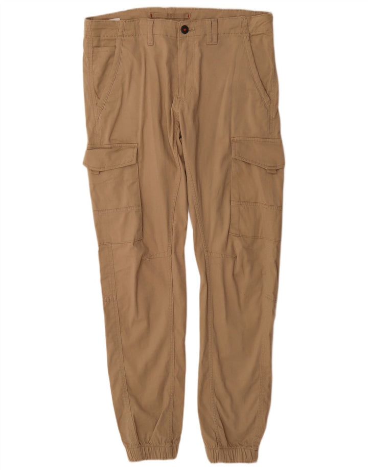 Jack & Jones Mens Joggers Cargo Trousers W33 L34 Beige