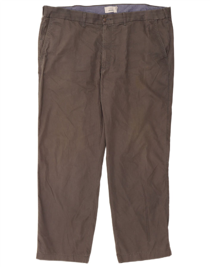 Marks & Spencer Mens Regular Fit Chino Trousers W42 L29 Grey Cotton