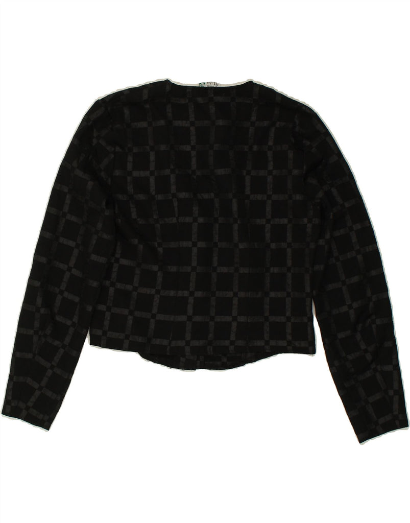 SEIDEL MODEN Womens Crop 4 Button Blazer Jacket EU 34 XS Black Check | Vintage Seidel Moden | Thrift | Second-Hand Seidel Moden | Used Clothing | Messina Hembry 