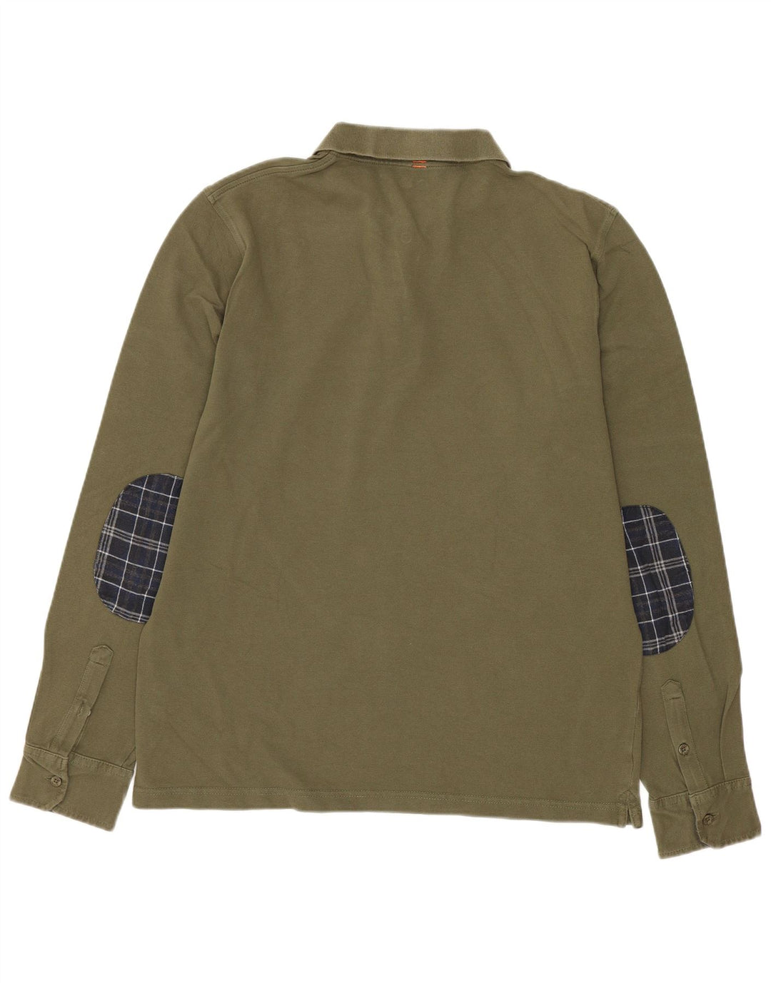 Sun68 Mens Long Sleeve Polo Shirt Large Khaki Cotton