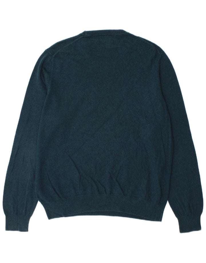 Marks & Spencer Mens Crew Neck Jumper Sweater XL Navy Blue Cotton