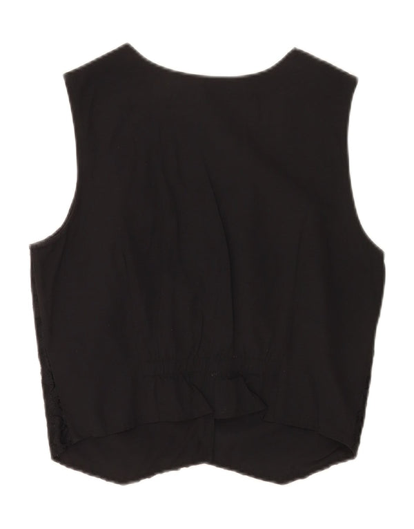 Arizona Womens Waistcoat EU 38 Medium Black Floral Viscose