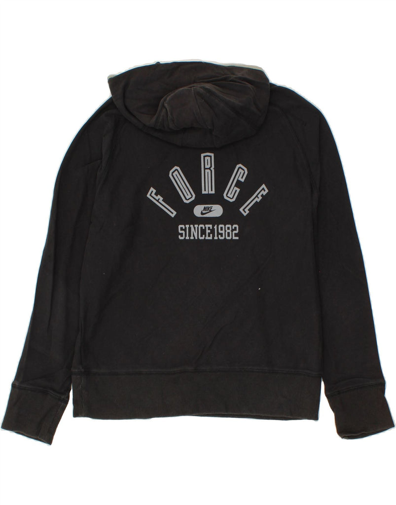 NIKE Mens Graphic Hoodie Jumper UK 36/38 Small Black Cotton Vintage Nike and Second-Hand Nike from Messina Hembry 