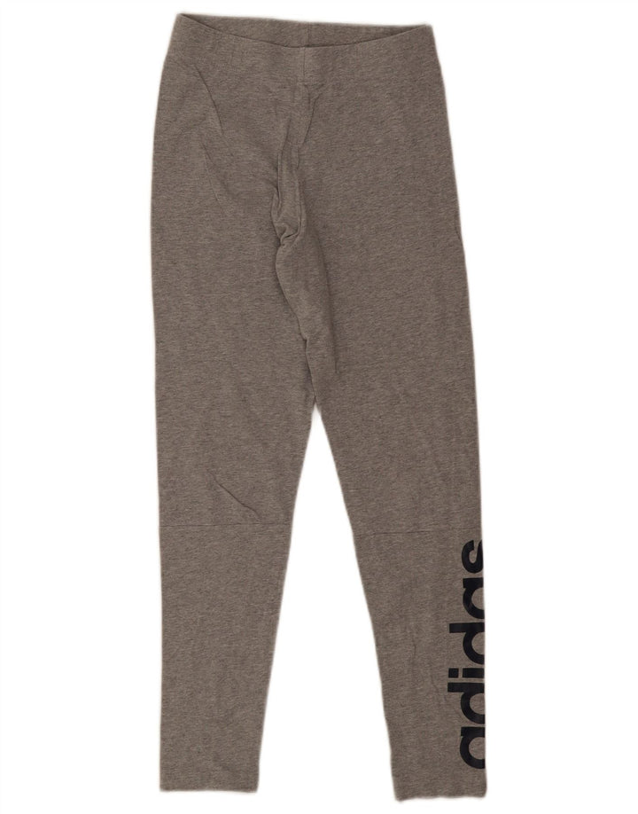 Adidas Womens Graphic Leggings UK 6 XS  Grey