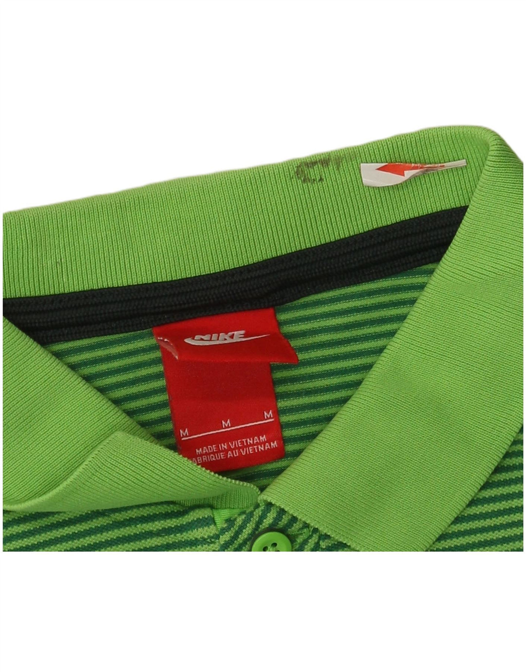 Nike Mens SV Werder Bremen Polo Shirt Medium Green Striped Cotton
