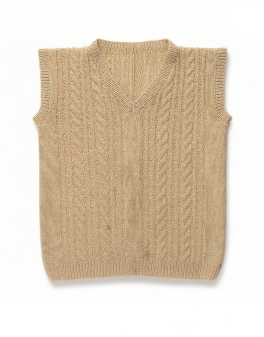 Vintage Womens Vest Tank Top UK 12 Medium Beige