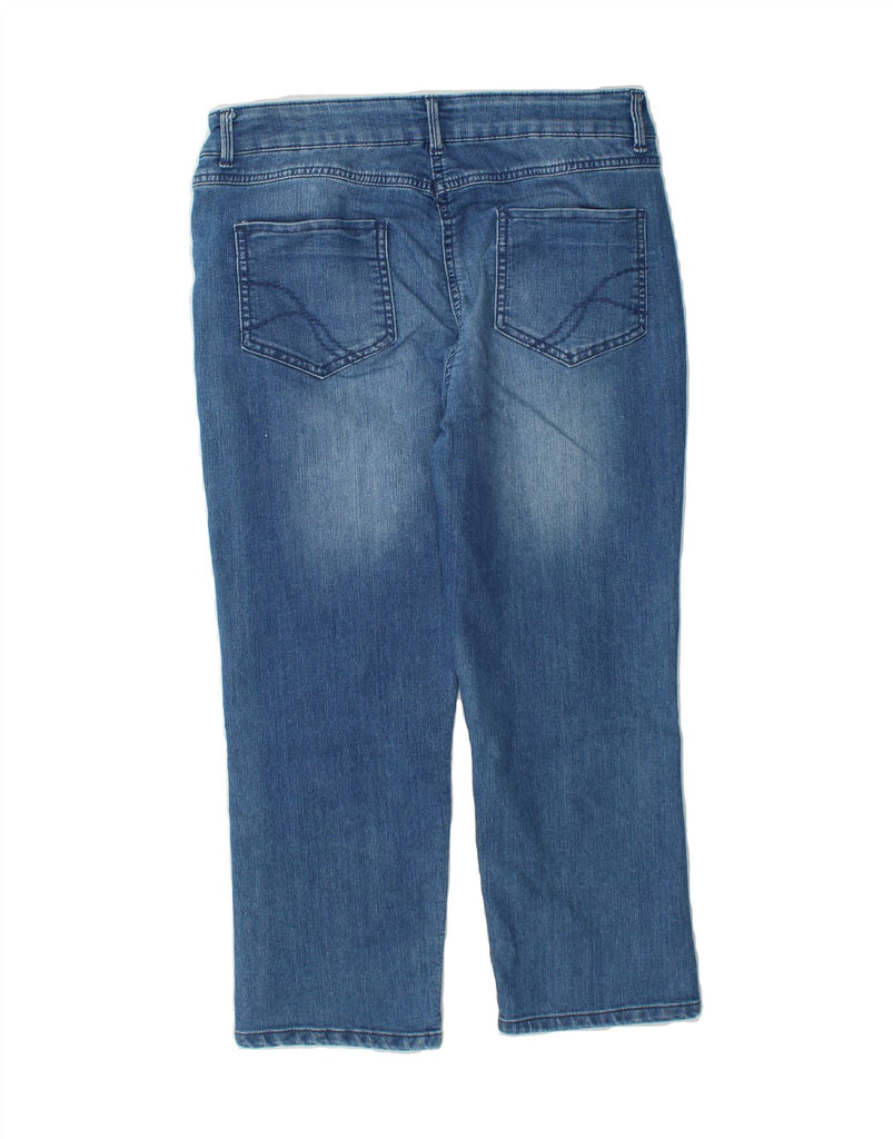 MONSOON Womens Cropped Jeans UK 12 Medium W34 L24 Blue Cotton Vintage Monsoon and Second-Hand Monsoon from Messina Hembry 