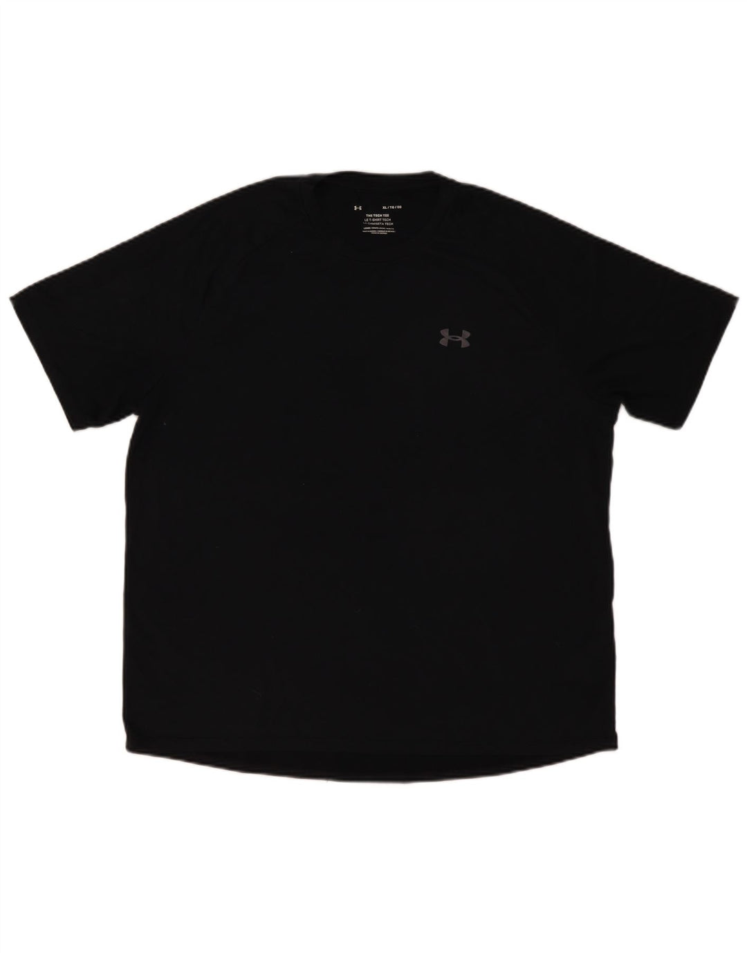 Under Armour Mens T-Shirt Top XL Black Polyester