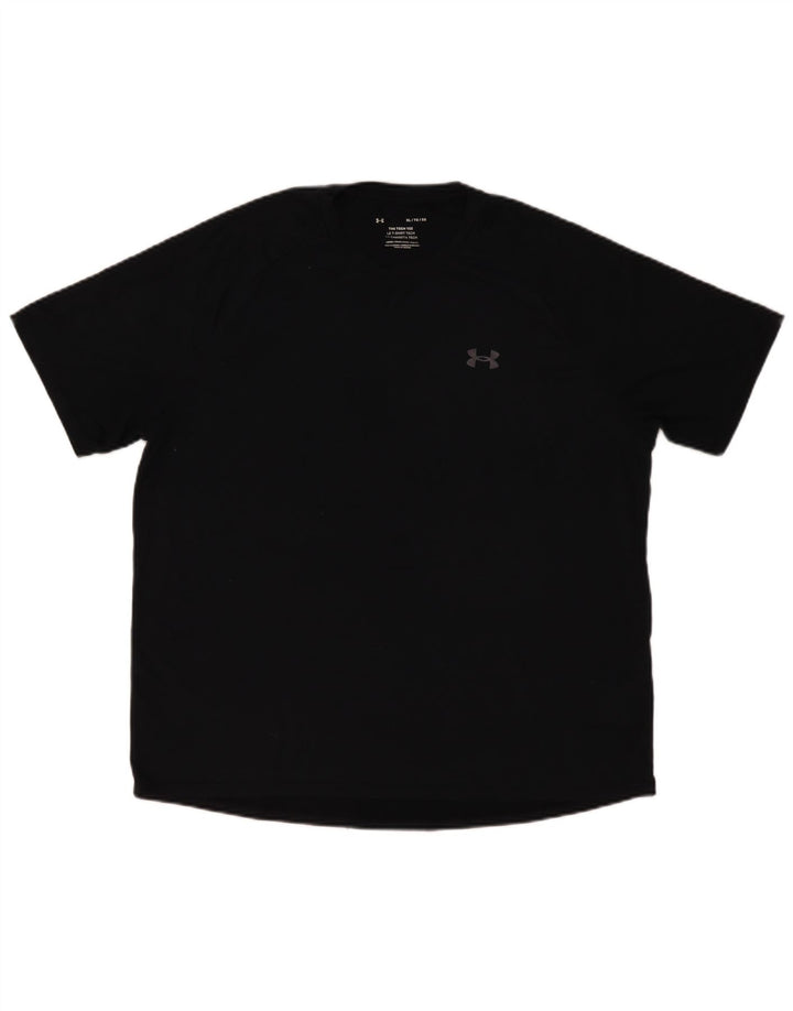 Under Armour Mens T-Shirt Top XL Black Polyester