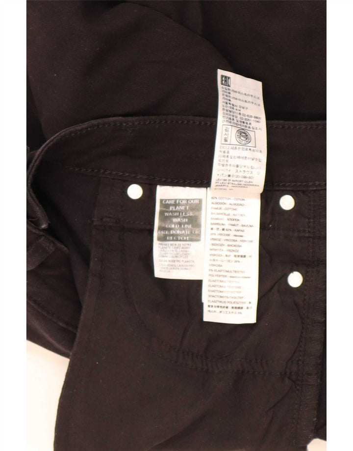 Levi's Womens 712 Slim Jeans W26 L30 Black Cotton