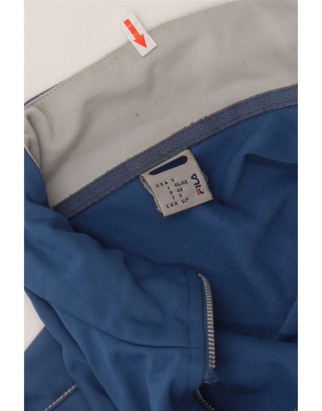 Fila Mens Tracksuit Top Jacket IT 46/48 Small Blue Colourblock Polyester