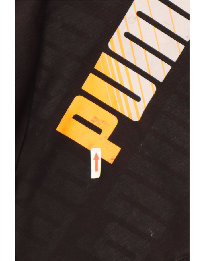 Puma Boys Graphic Hoodie Jumper 13-14 Years Black