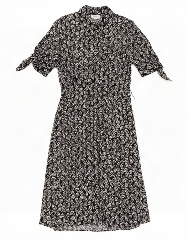 Calvin Klein Womens Maxi Dress US 12 Large Black Floral
