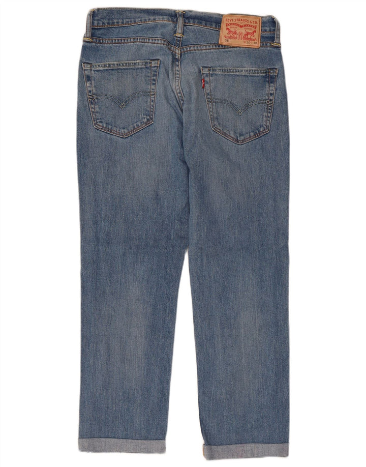 LEVI'S Mens 511 Slim Fit Cropped Jeans W30 L26 Blue Cotton