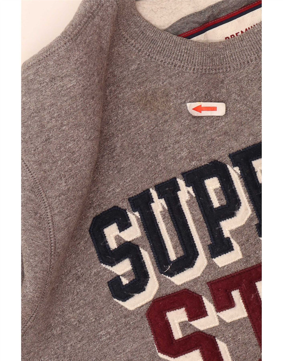 Superdry Mens Graphic Sweatshirt Jumper 2XL Grey Flecked Cotton