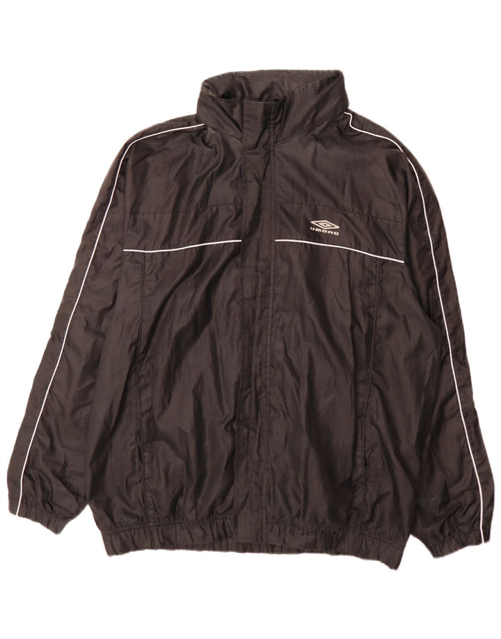 Umbro Mens Regular Fit Tracksuit Top Jacket Large Black Polyester Sports