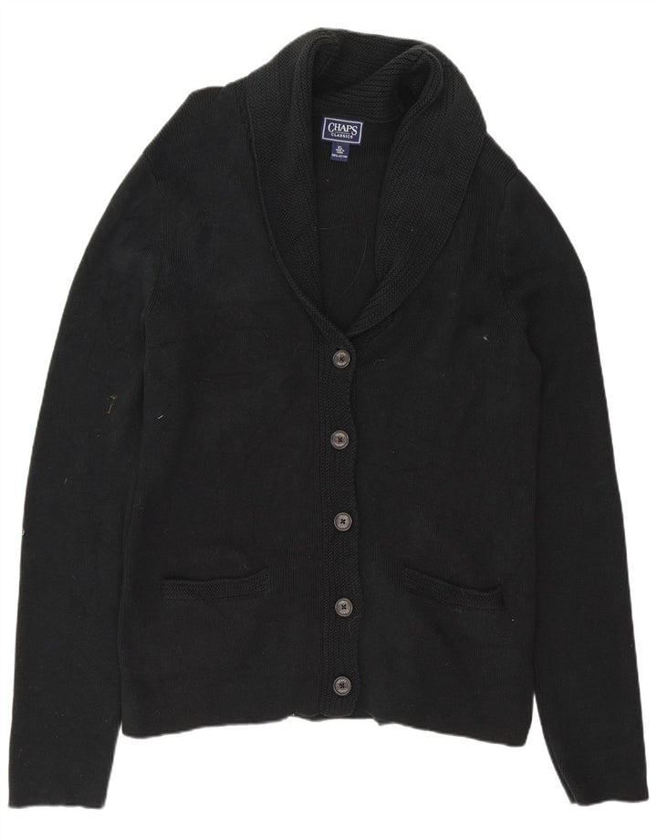 CHAPS Womens Cardigan Sweater UK 18 XL Black Cotton