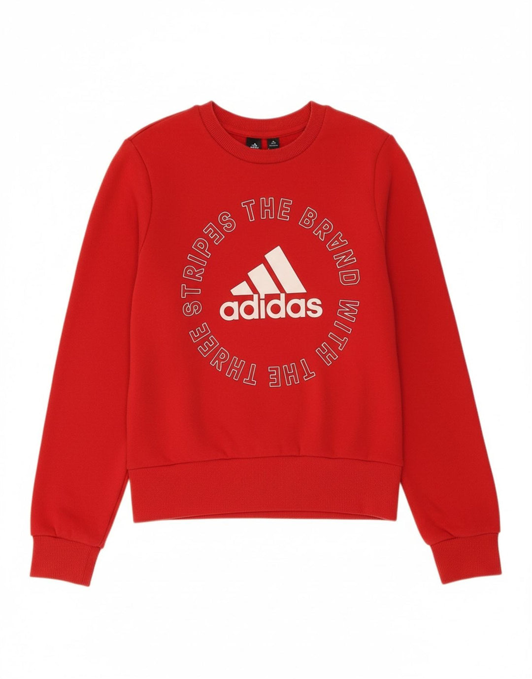 ADIDAS Boys Graphic Sweatshirt Jumper 13-14 Years Red Cotton