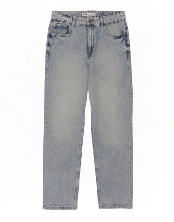 Zara Womens Straight Jeans EU 38 Small W28 L27 Blue Cotton