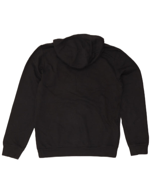 Adidas Mens Graphic Hoodie Jumper Medium Black Cotton