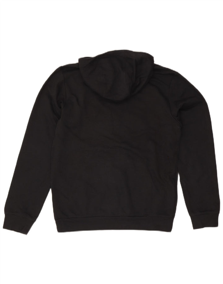 Adidas Mens Graphic Hoodie Jumper Medium Black Cotton