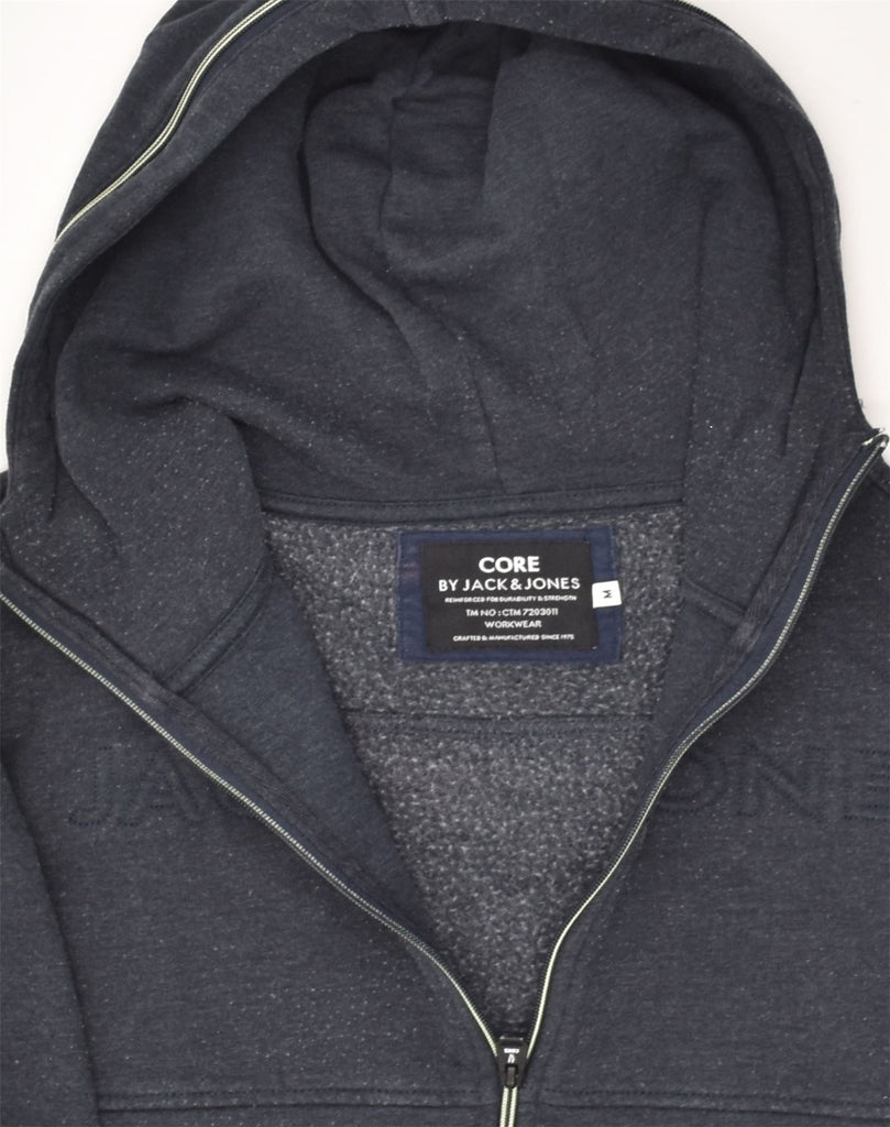 JACK & JONES Mens Core Zip Hoodie Sweater Medium Grey Cotton | Vintage Jack & Jones | Thrift | Second-Hand Jack & Jones | Used Clothing | Messina Hembry 