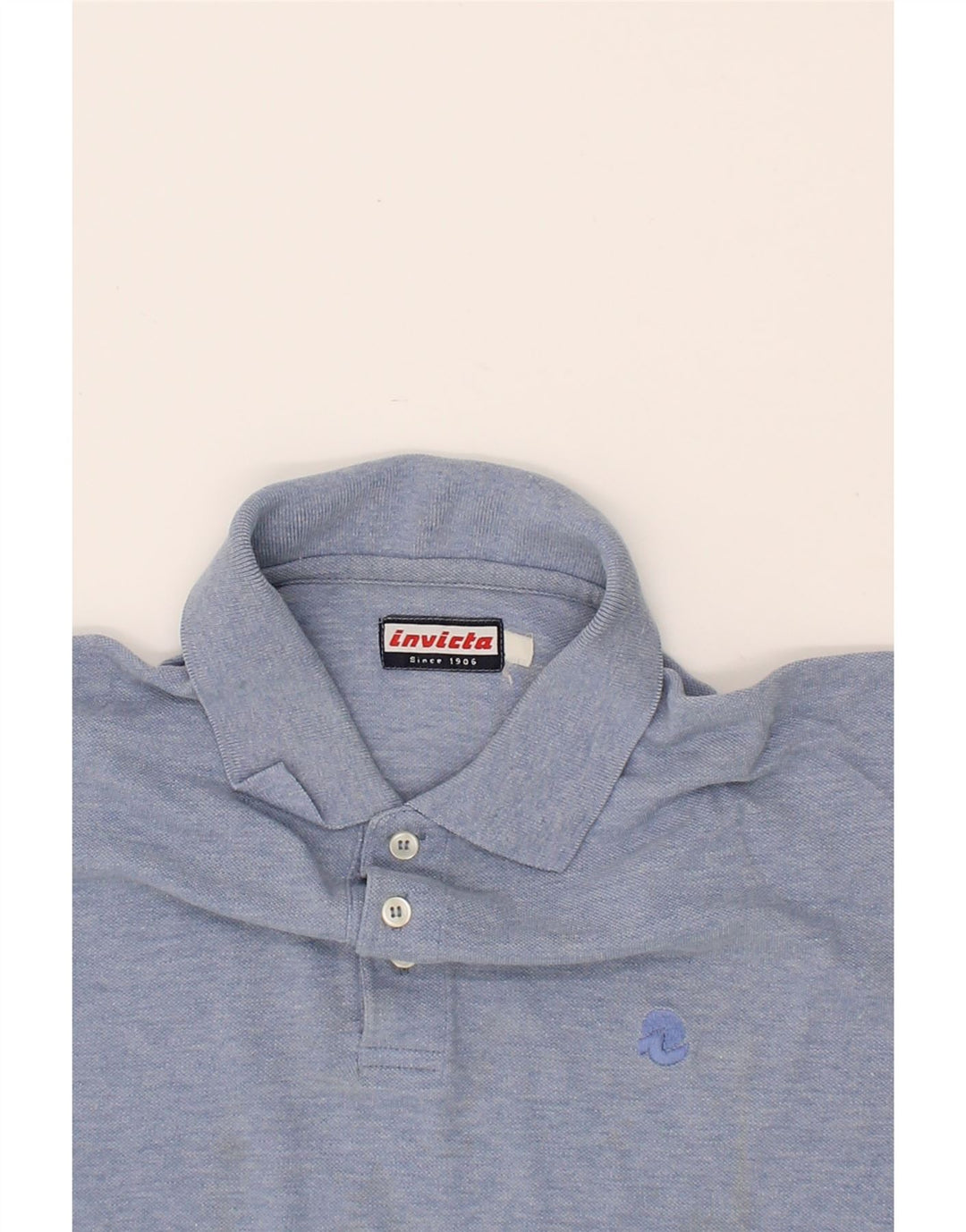 INVICTA Mens Polo Shirt Medium Blue Vintage Invicta and Second-Hand Invicta from Messina Hembry 