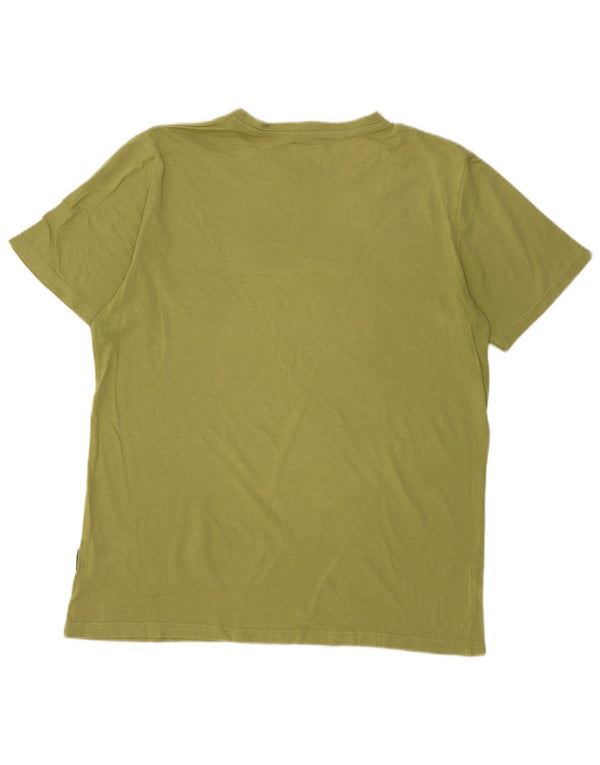 ENRICO COVERI Mens Graphic T-Shirt Top Large Green Cotton
