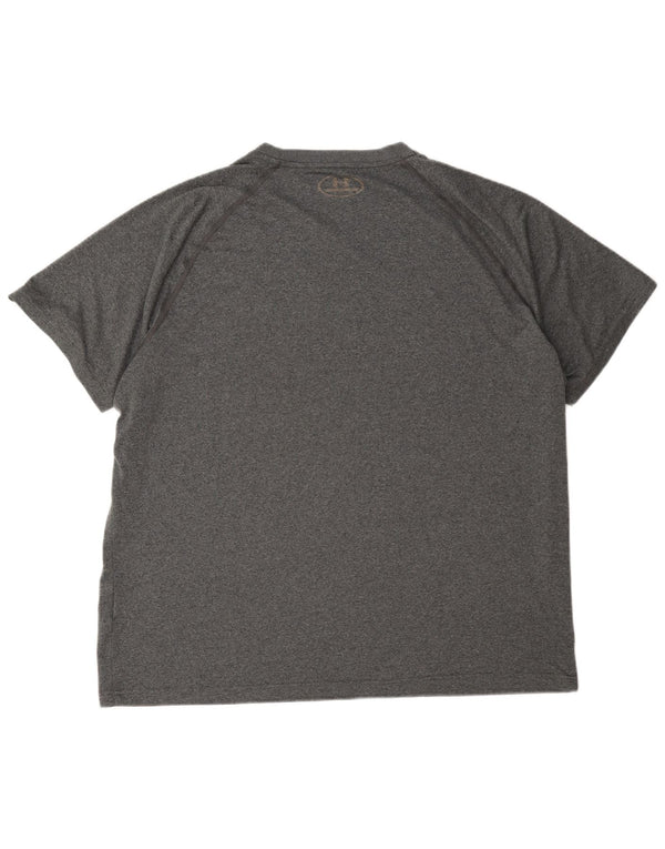 Under Armour Mens Heat Gear T-Shirt Top XL Grey Flecked