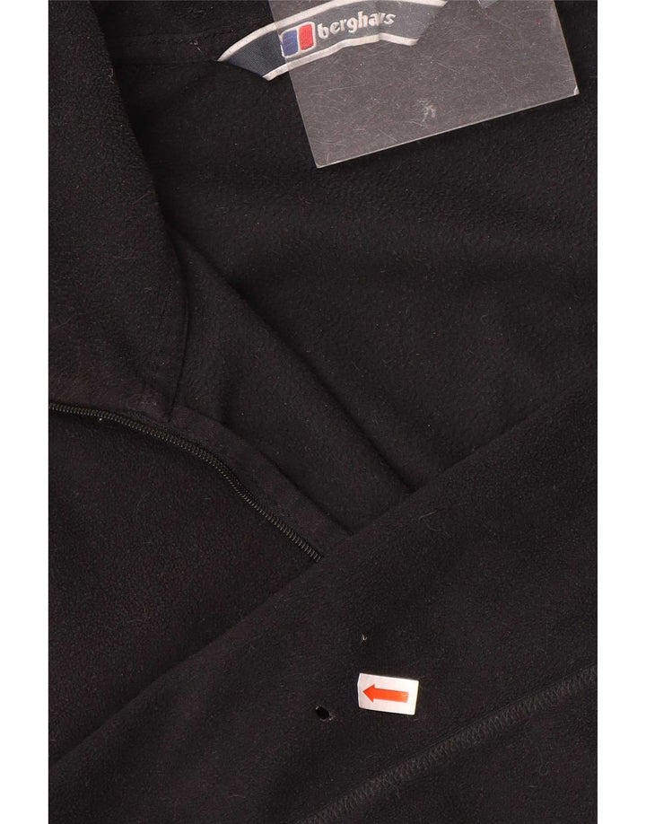 Berghaus Mens Zip Neck Fleece Jumper XL Black Polyester