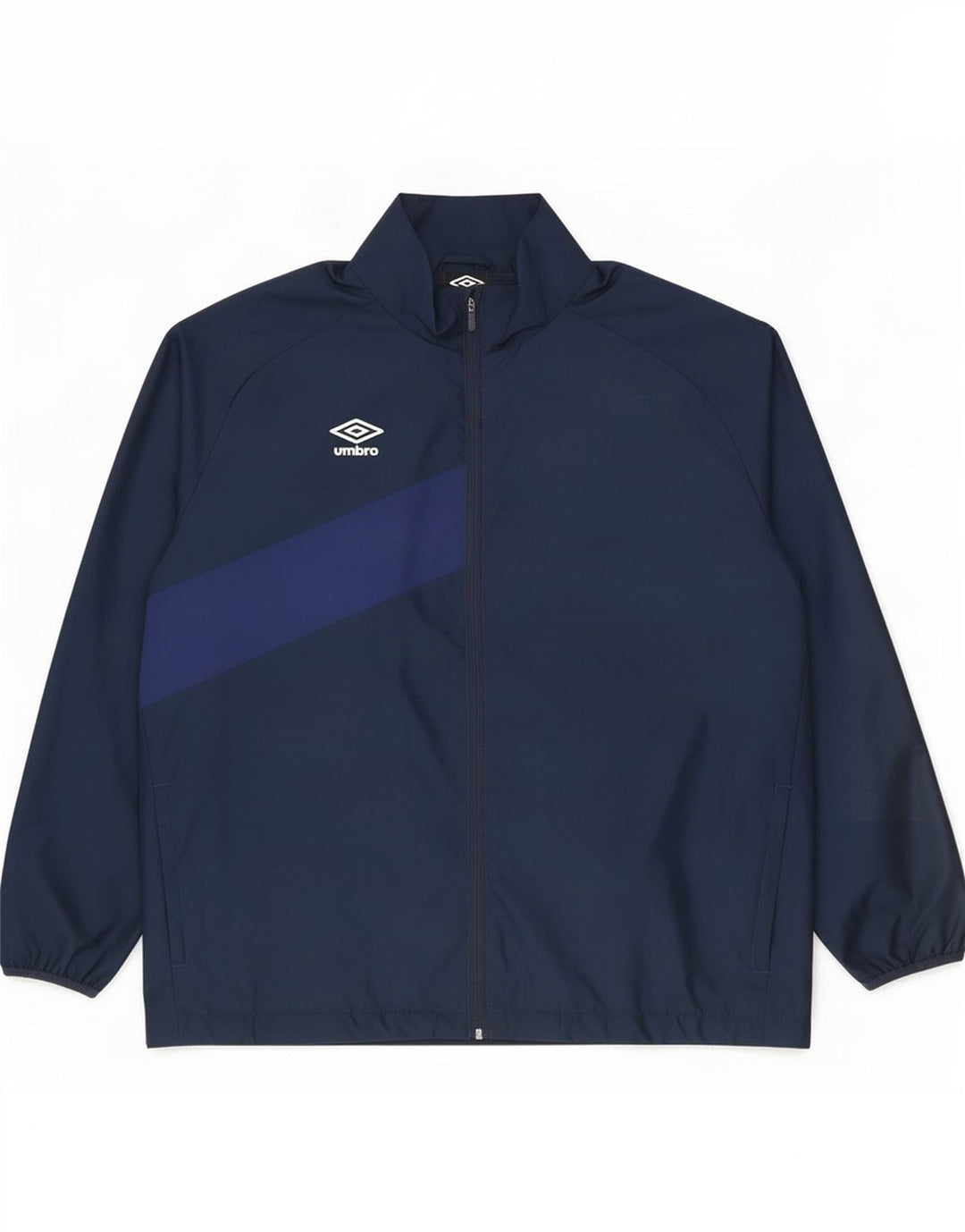 Umbro Mens Tracksuit Top Jacket 3XL Navy Blue Colourblock Polyester