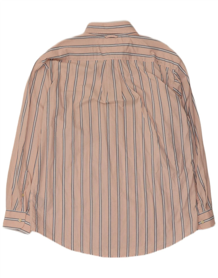 Tommy Hilfiger Mens Shirt Large Pink Striped Cotton
