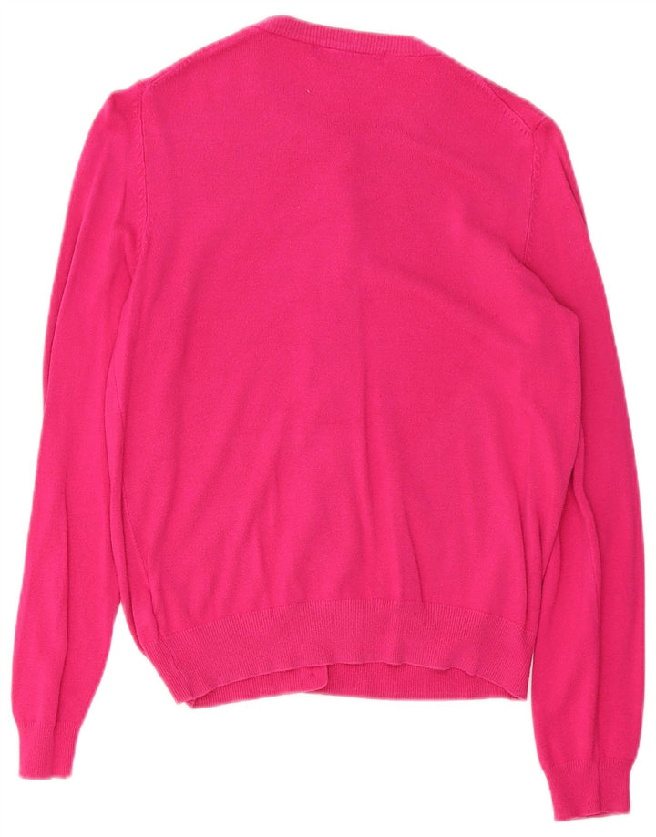 Marks & Spencer Womens Cardigan Sweater UK 12 Medium Pink Viscose