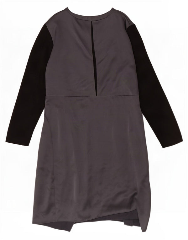 Marks & Spencer Womens A-Line Dress UK 24 4XL Silver Colourblock