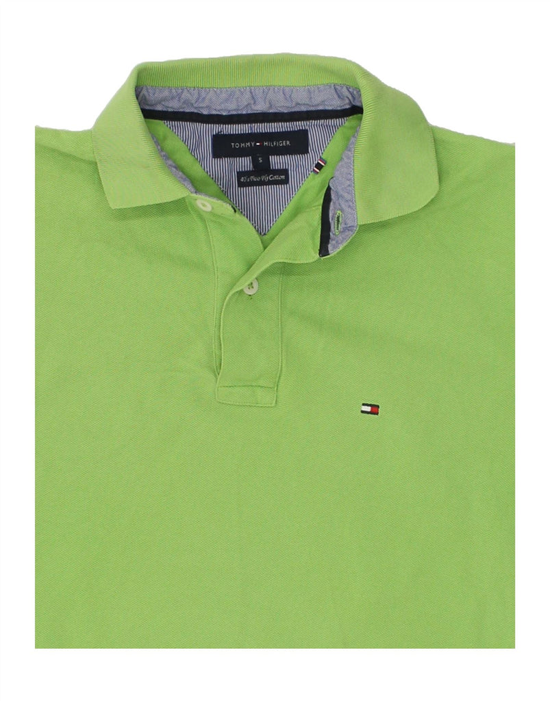 TOMMY HILFIGER Mens Polo Shirt Small Green Cotton | Vintage Tommy Hilfiger | Thrift | Second-Hand Tommy Hilfiger | Used Clothing | Messina Hembry 