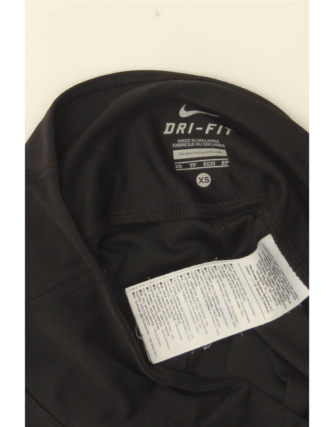 Nike Womens Dri Fit Leggings UK 4 XS  Black Polyester