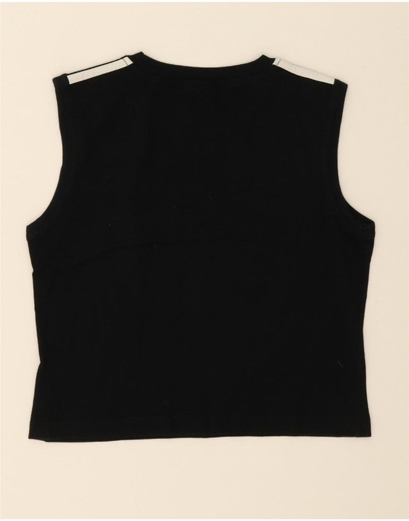 ADIDAS Womens Crop Vest Top UK 14 Large Black Cotton Vintage Adidas and Second-Hand Adidas from Messina Hembry 