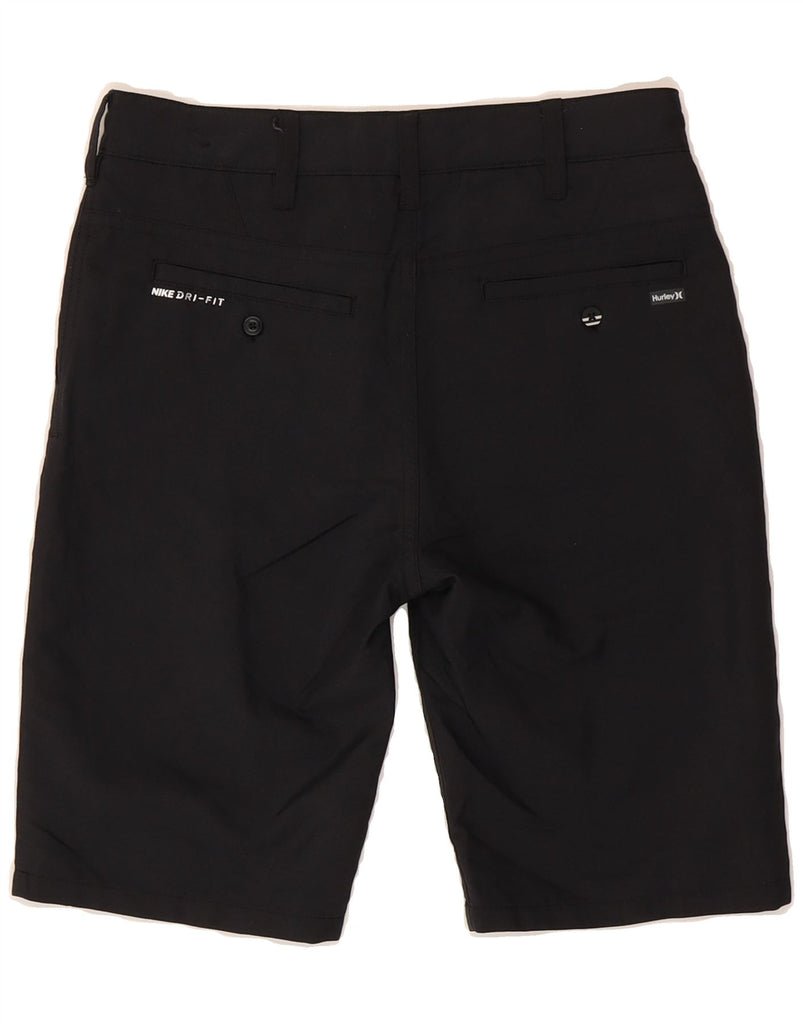 HURLEY Boys Chino Shorts 13-14 Years W26  Black Vintage Hurley and Second-Hand Hurley from Messina Hembry 