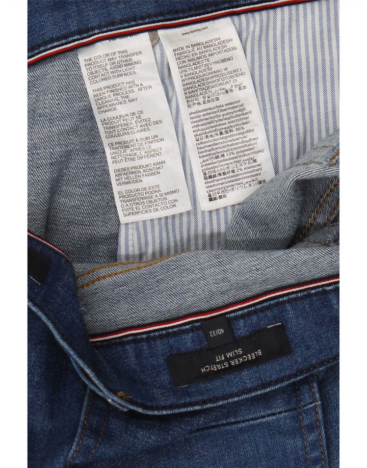 Tommy Hilfiger Mens Bleecker Slim Jeans W40 L32 Blue Cotton