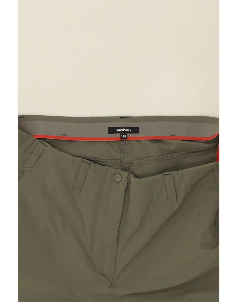 ROHAN Womens Straight Chino Trousers UK 14 Large W32 L31 Khaki Polyamide | Vintage Rohan | Thrift | Second-Hand Rohan | Used Clothing | Messina Hembry 